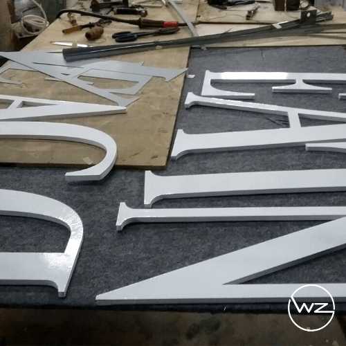 3D Buchstaben Aluverbundplatte