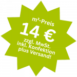 Fahnen Aktionspreis - qm-Preis ab 14€