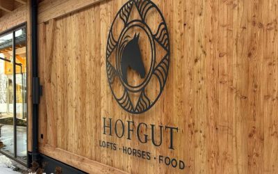 3D Metalllogos für das Hofgut im Sonnenalp Resort, Ofterschwang